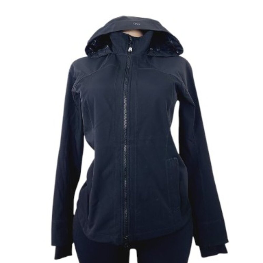 Lululemon‎ Women's Black Scuba Hooded Full Zip Performance Jacket Size 8